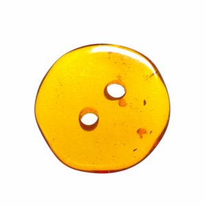 Baltic amber button bead - Natural amber, honey color