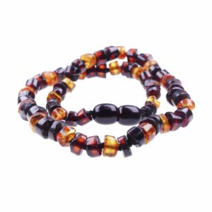 Cherry barrel bead ~ Polished amber baby necklace