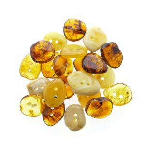 Natural Baltic amber buttons ~ 10 button mix