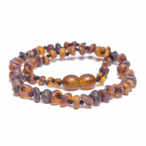 Raw amber baby necklace - Smooth semi-polished chips